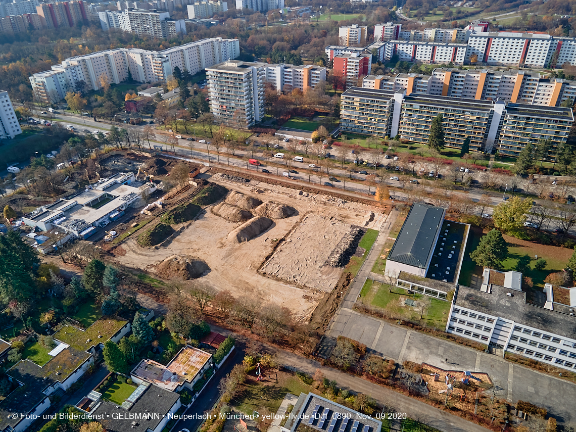 09.11.2020 - Baustelle Grundschule am Karl-Marx-Ring in Neuperlach